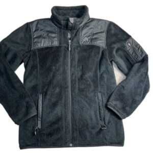 Nike ACG Full‎ Zip Jacket Fleece Sherpa Furry Soft Black Womens Medium M